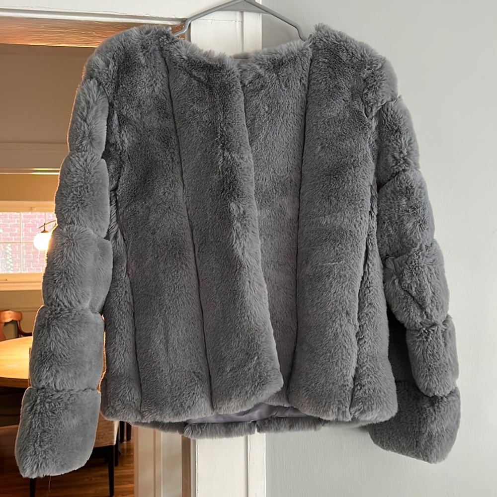 Grey Fuzzy Jacket